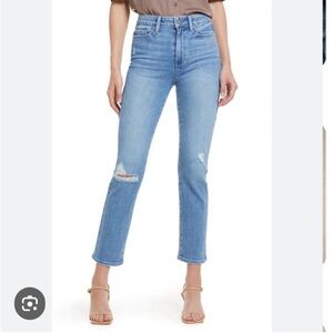 PAIGE Cindy High Rise Straight Leg Jeans